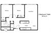 Mississippi View_2 Bedroom Floor Plan